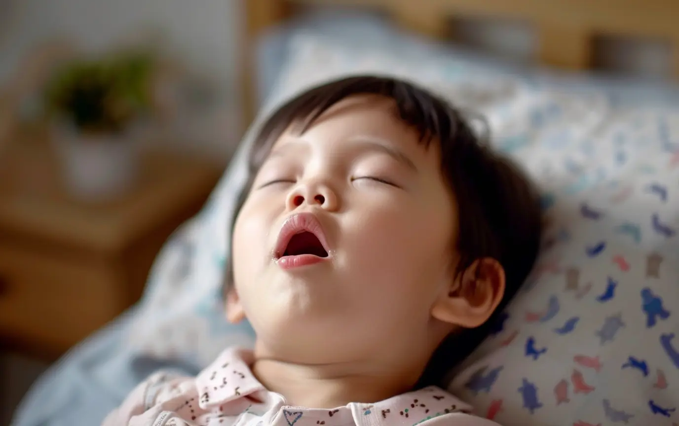 child sleeping mouth breathing adenoids