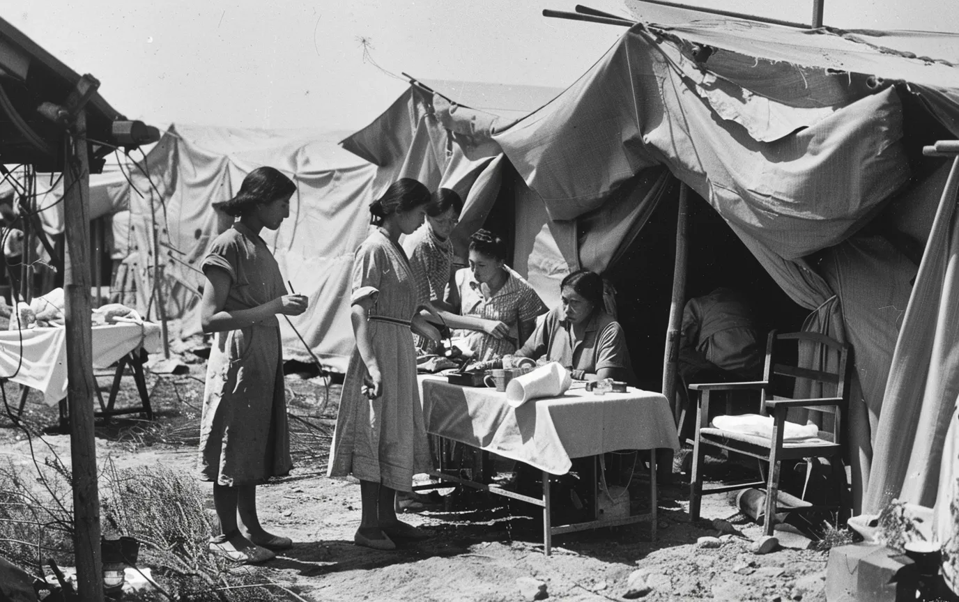 malaria clinic central asia 1950