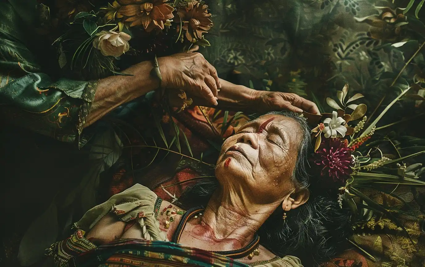 filipino healer with elderly patient