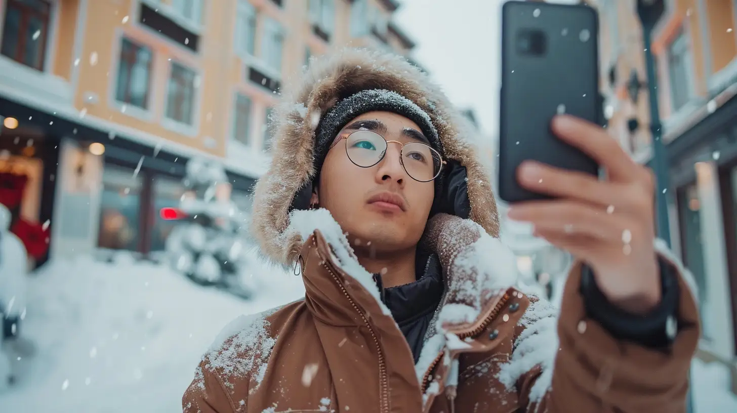 Kazakh tiktok blogger winter