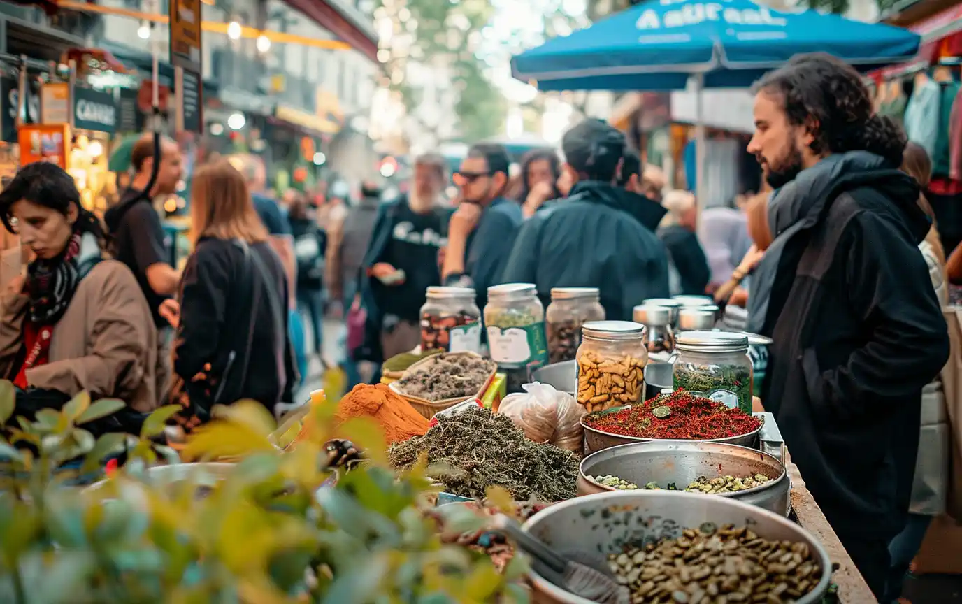 Kratom products being sold street market europe