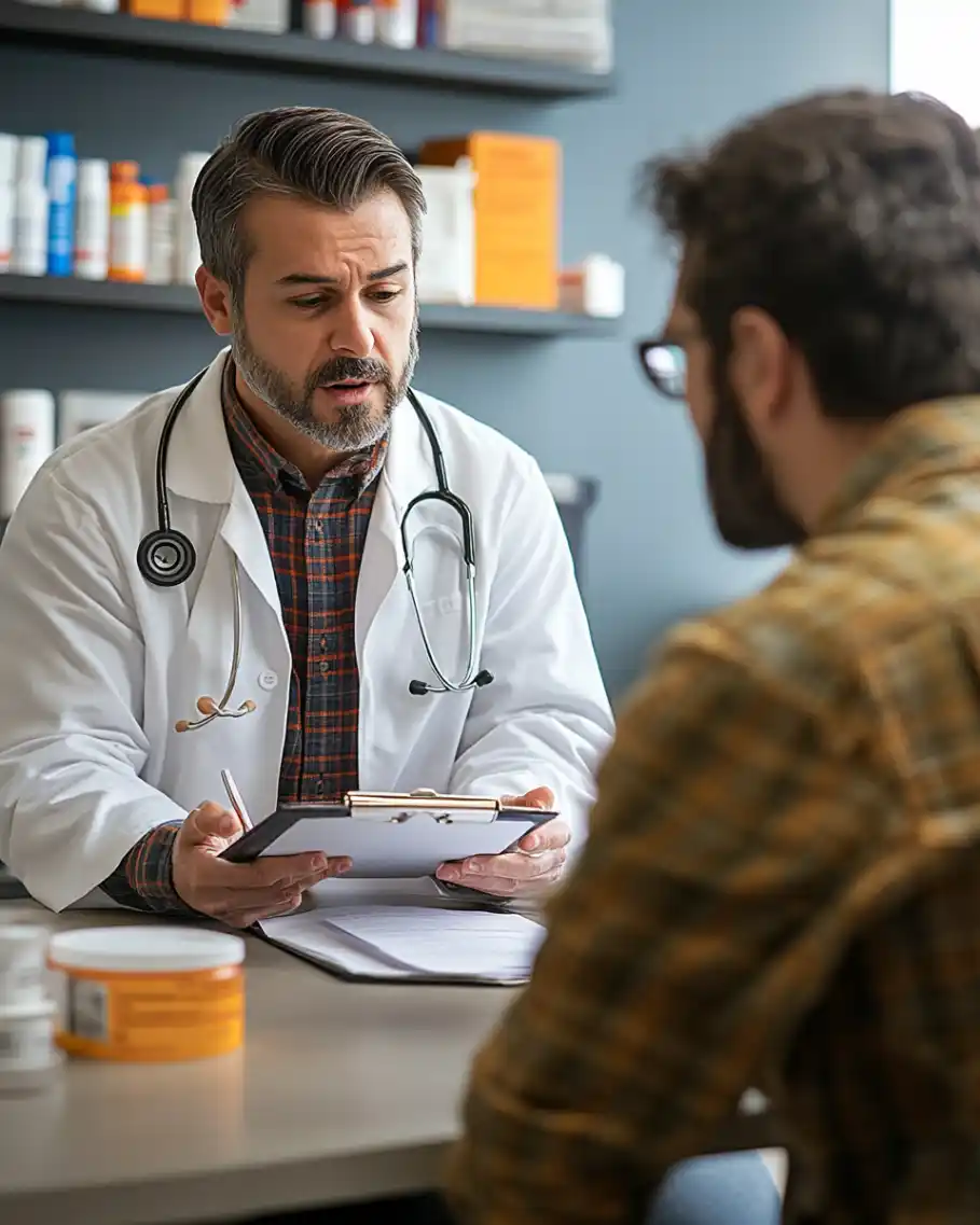 doctor explaining medication patient