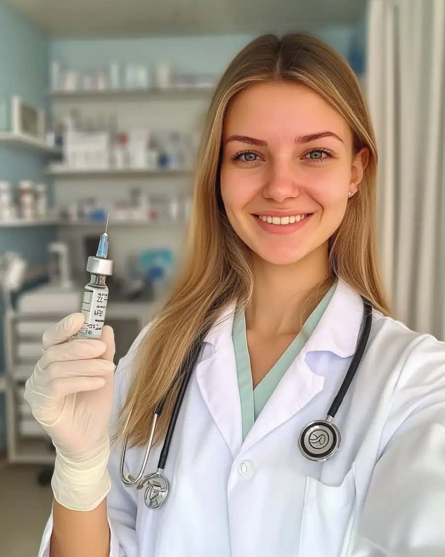 Лікар із вакциною в руках