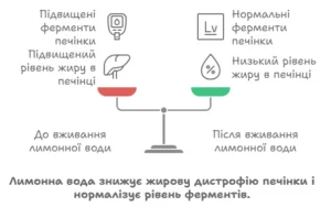 Лимонна вода знижує жирову дистрофію печінки