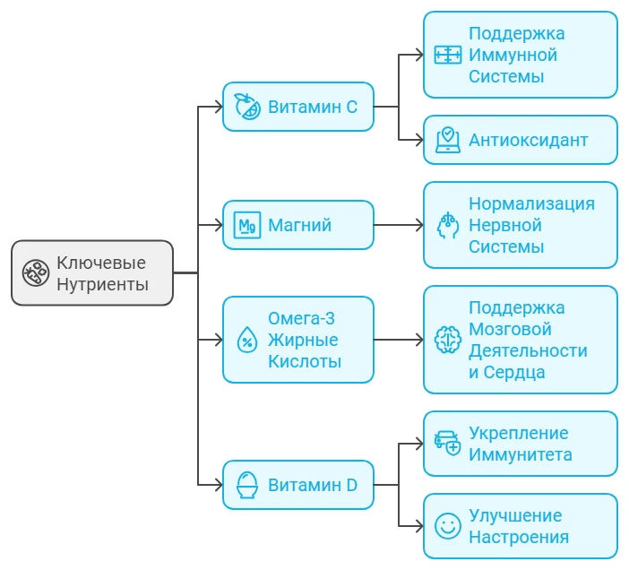 Схема ключевых нутриентов