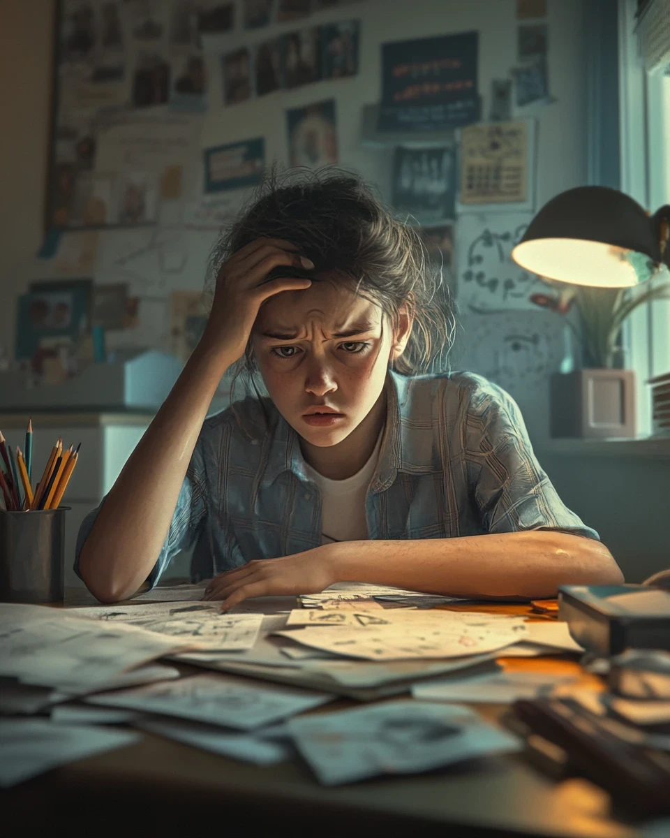 Illustration of a psychological difficulty in an adolescent