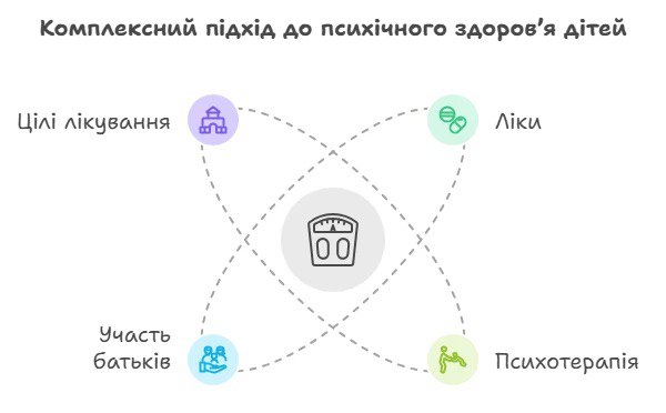 Схема комплексного підходу до психічного здоров'я дітей