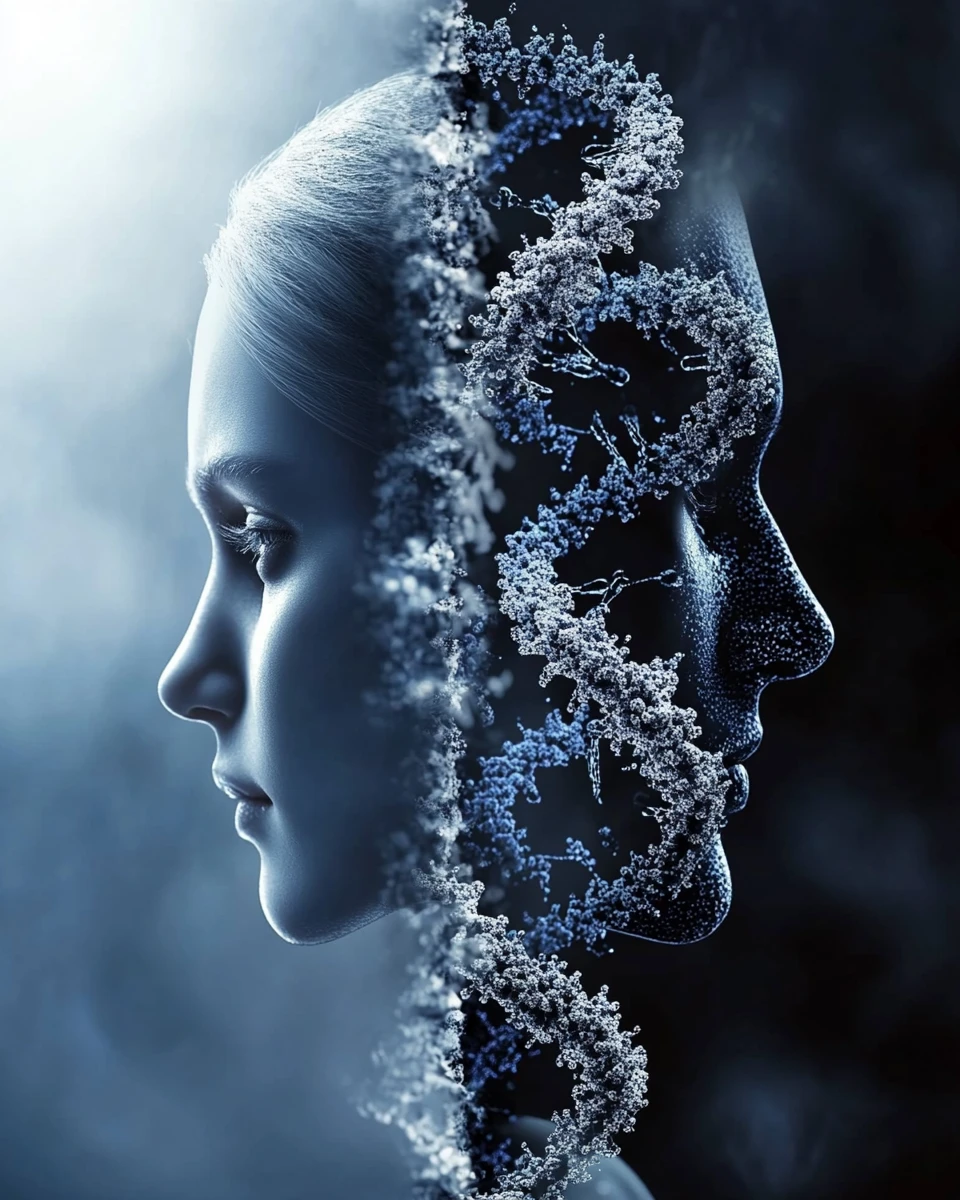 An illustration of human DNA