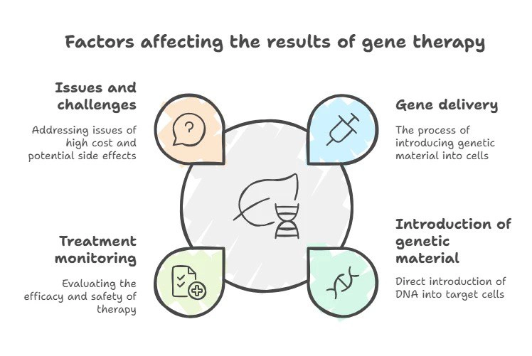 Factors influencing the results of gene therapy