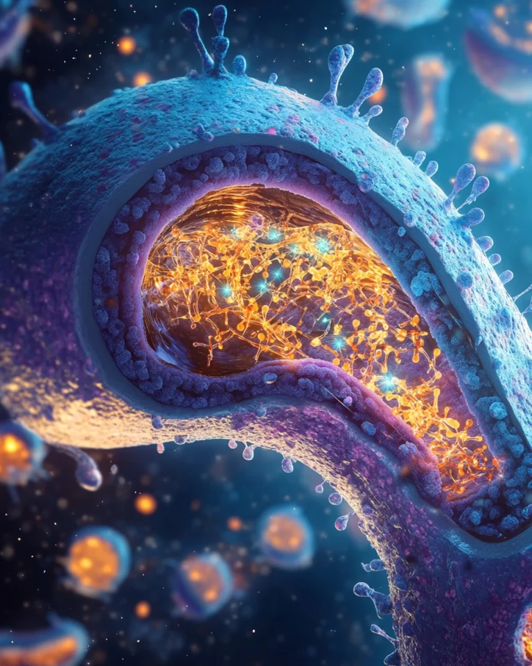 Illustration of energy production in cells