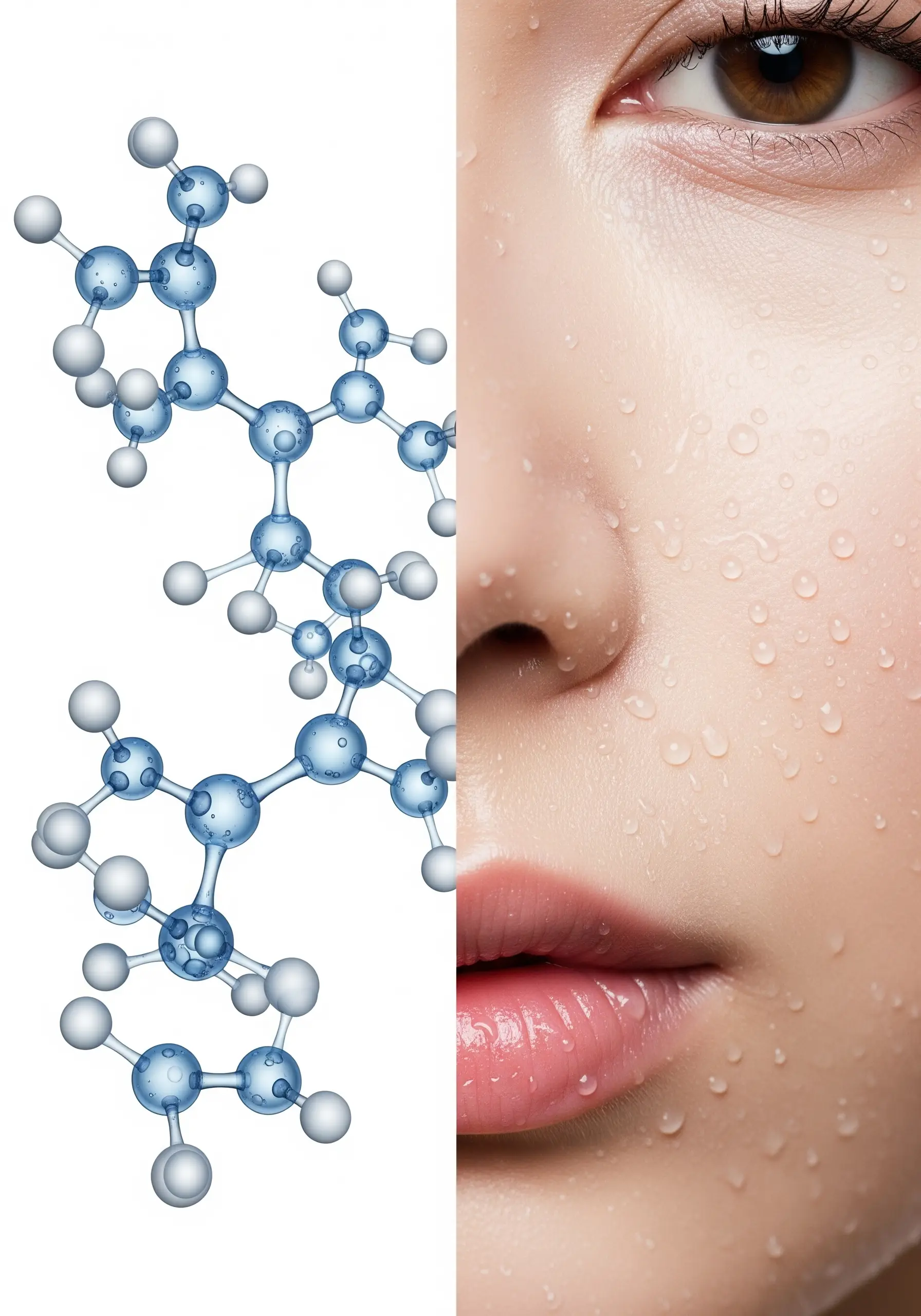 Hyaluronic acid and hydrated skin
