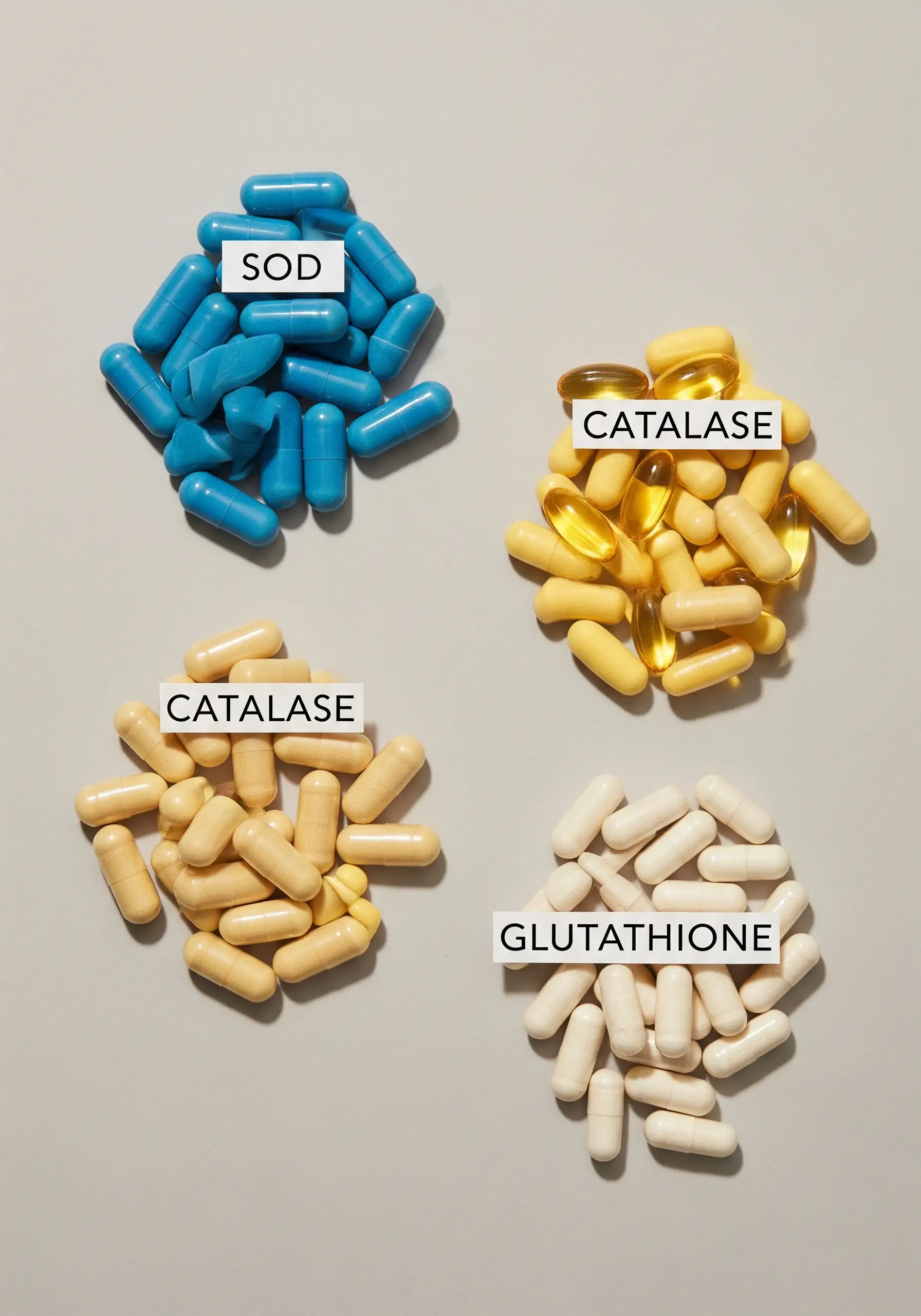 Ферминти супероксиддисмутаза (СОД), каталаза і глутатіонредуктаза у капсулах