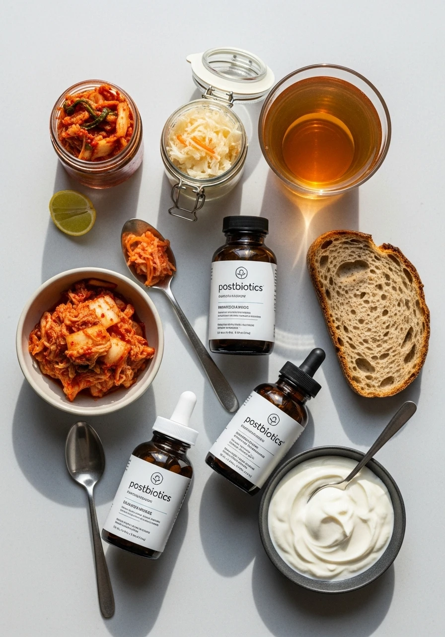 Постбіотики у вигляді добавки та у їжі