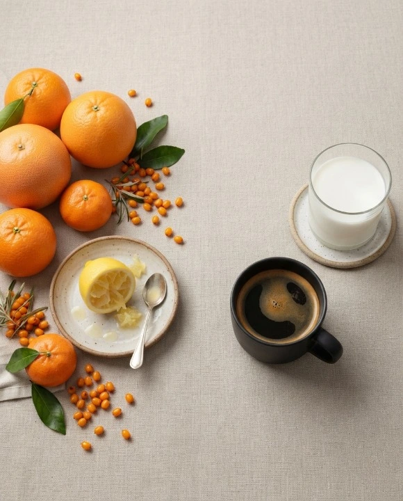 Comparison of iron absorption factors: citrus fruits with vitamin C (synergists) vs coffee and milk (blockers)