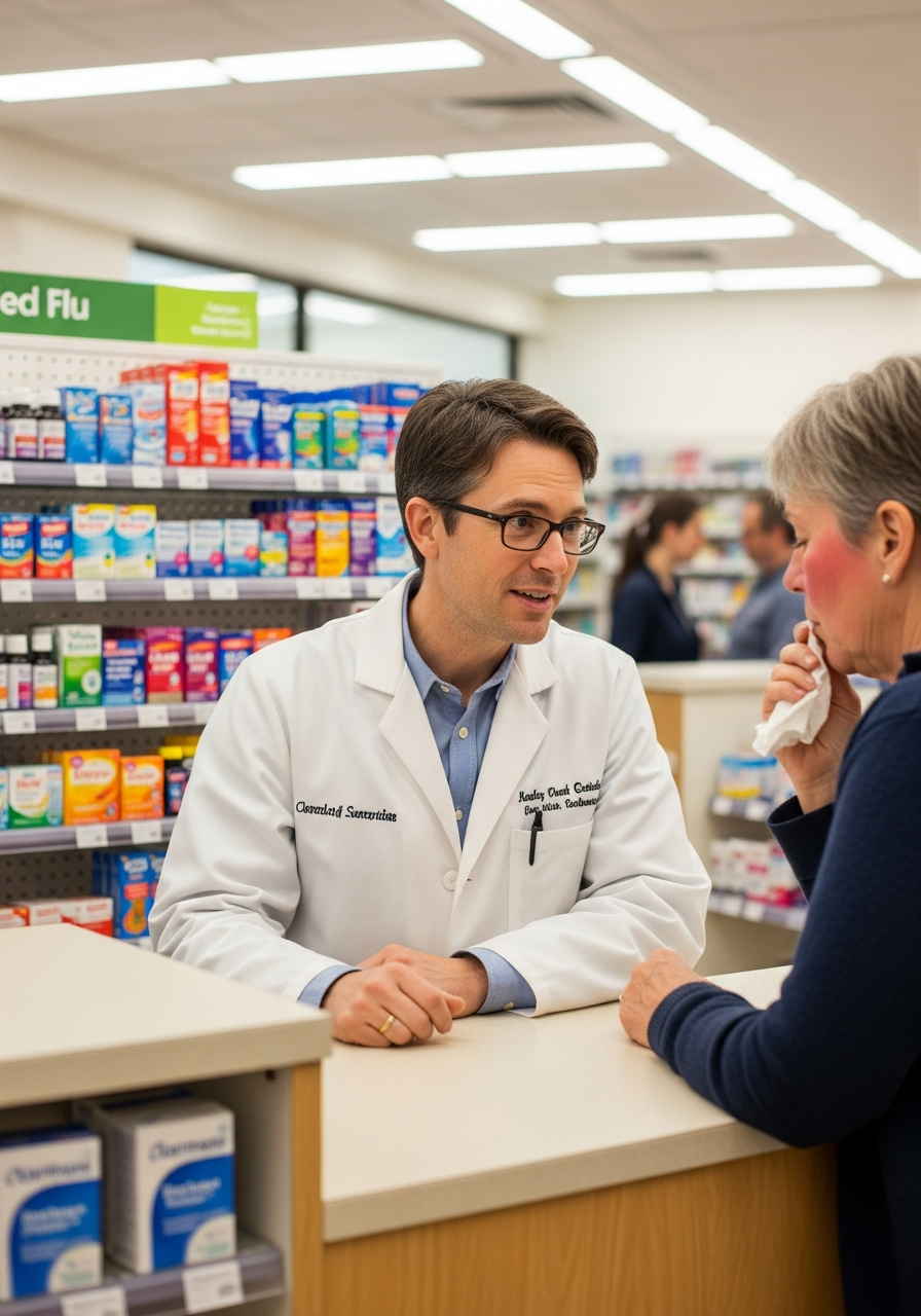 Фармацевт консультує клієнта