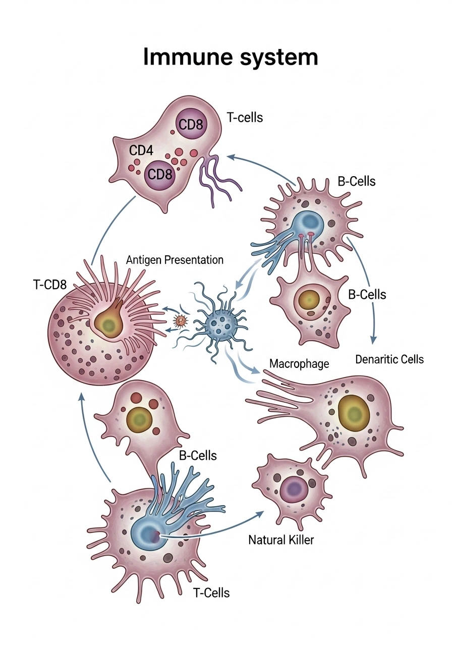 Інфографіка роботи імунної системи людини