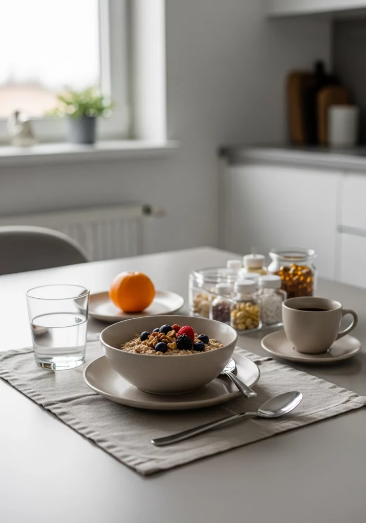 Накритий стіл із стравою