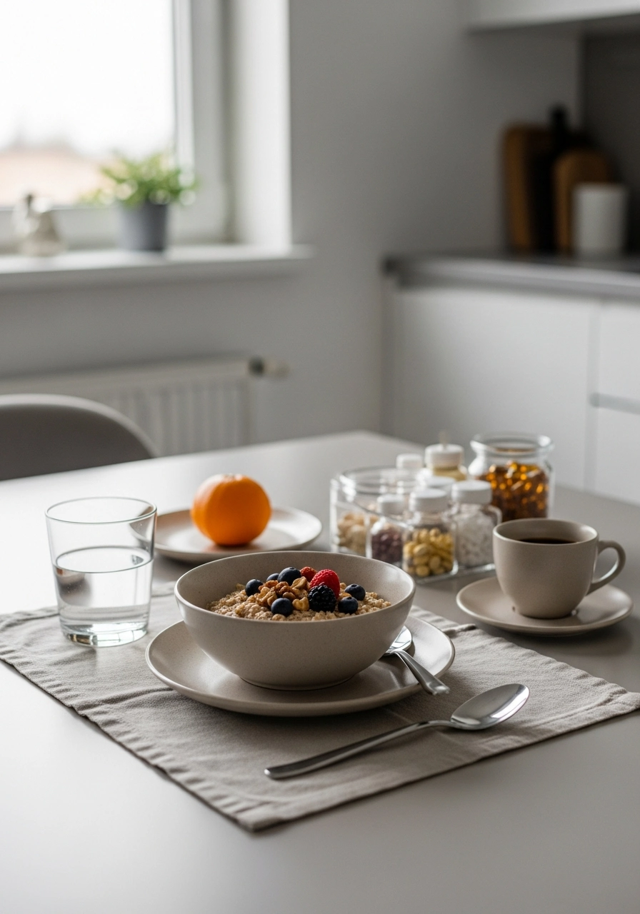 Накритий стіл із стравою