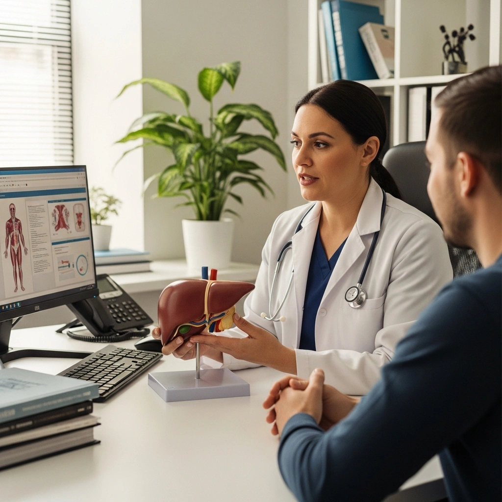 Лікар консультує пацієнта: як відбувається детоксикація печінки