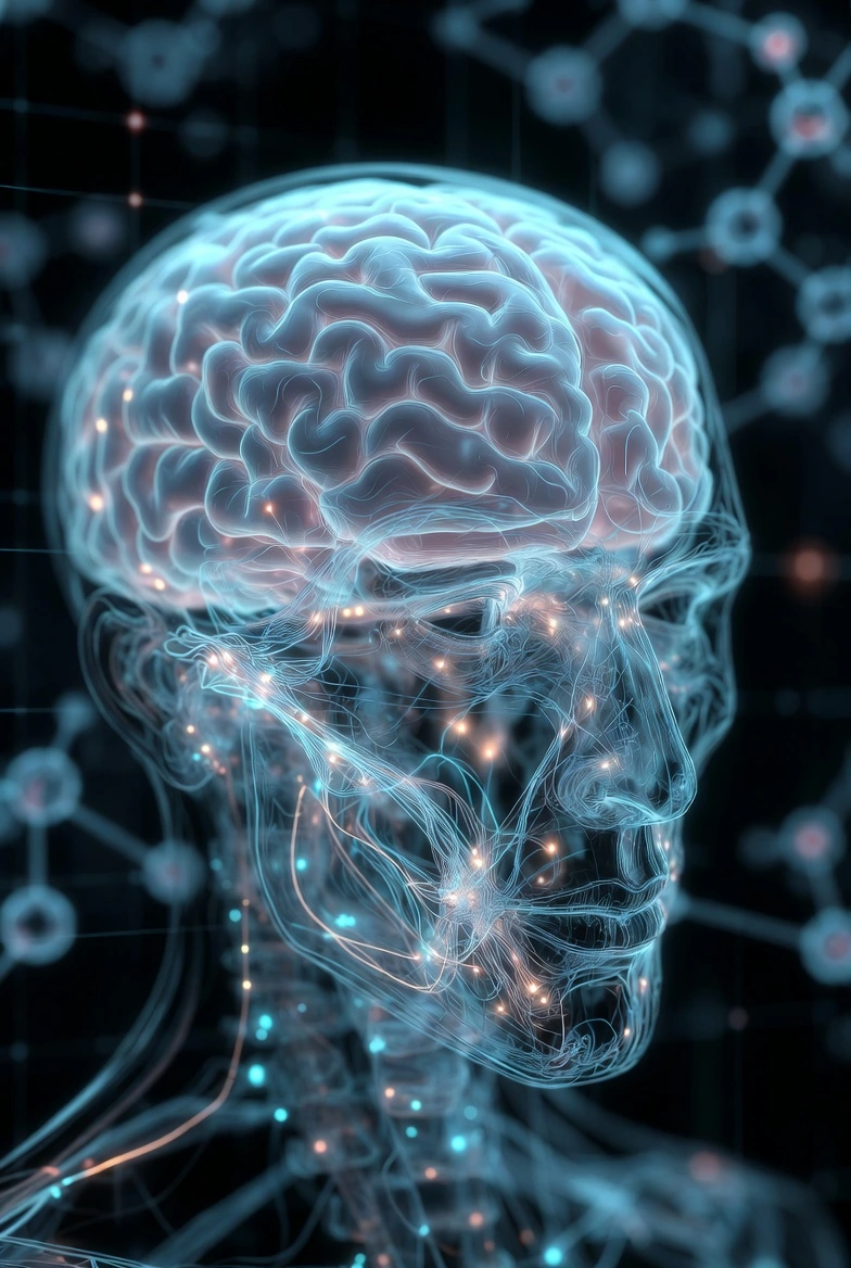 Нейронні зв’язки у мозку людини — ілюстрація змін нервової системи та перепадів настрою навесні