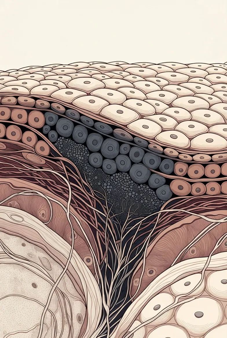Детальне зображення сухої шкіри обличчя після зими з лущенням та стягнутістю