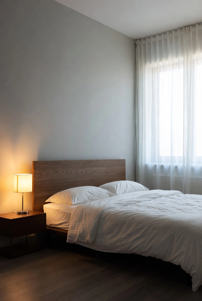 Ліжко в спальні: раннє пробудження при весняній сонливості