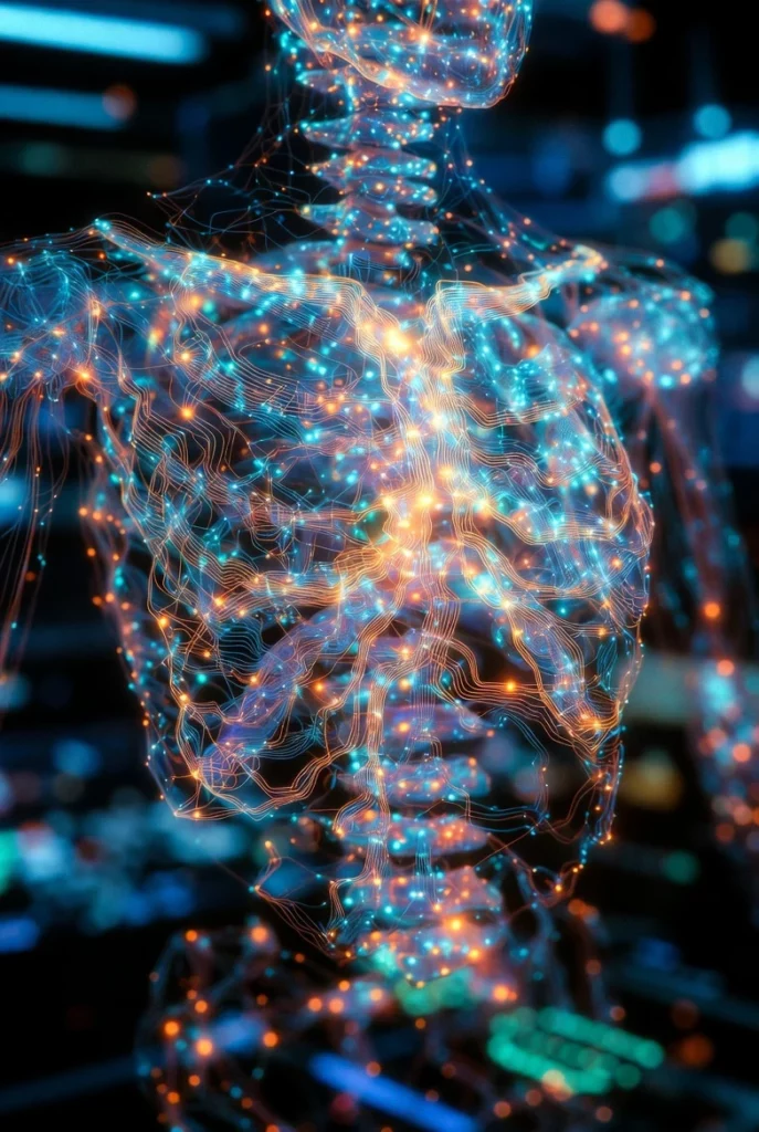 Схематичне зображення нервової системи як символ виснаження при весняній втомі