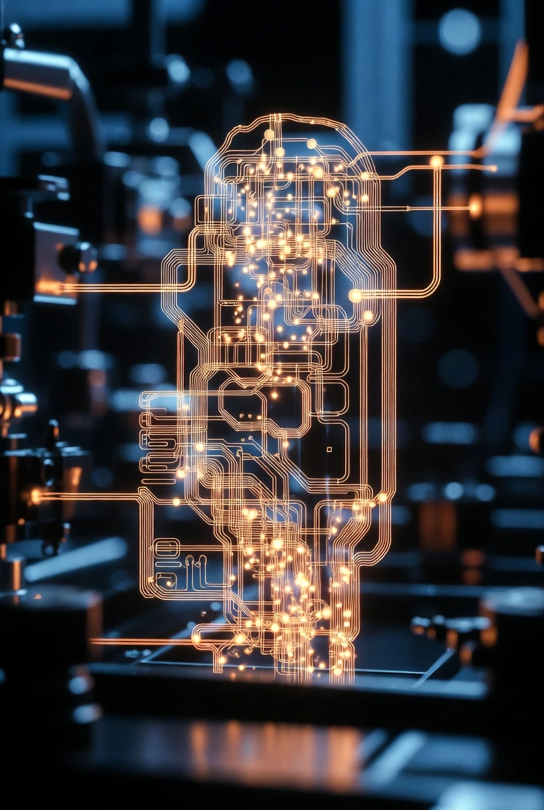 Золотистая микросхема — символ перегруженной нервной системы и весенней усталости, когда организму требуется перезагрузка 