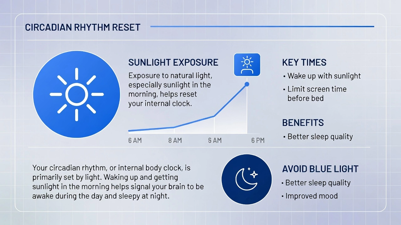 Инфографика о биоритмах: влияние солнечного света и режима сна и весенняя усталость