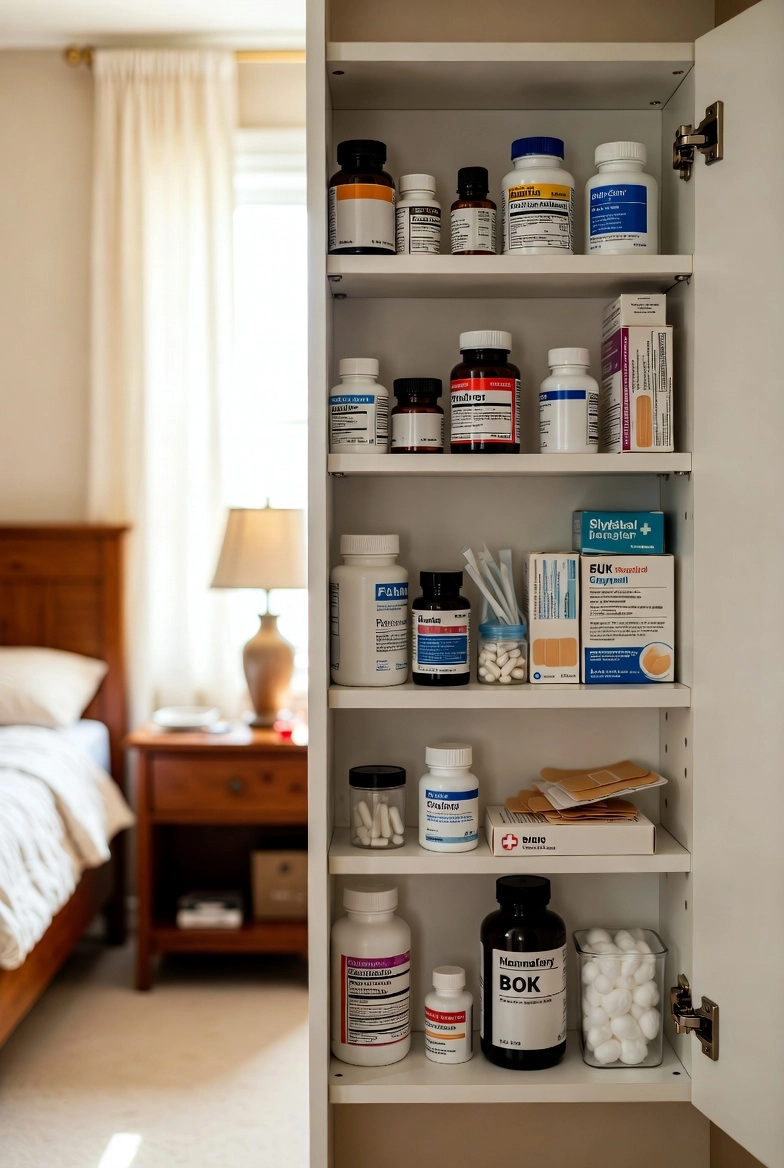 Home medicine cabinet — should you store tablets without packaging